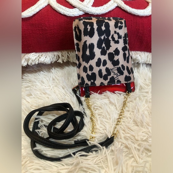 Vintage Juicy Couture Small Crossbody Date Night Party Bag Leopard & Red Patent - Picture 7 of 17